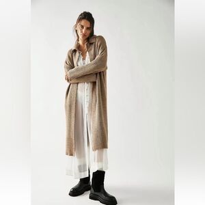 Free People Finley Maxi Cardigan Long Oversized Cabincore Sweater . Size XS.